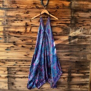 PEARL | Vibrant Paisley Halter Dress OSFM